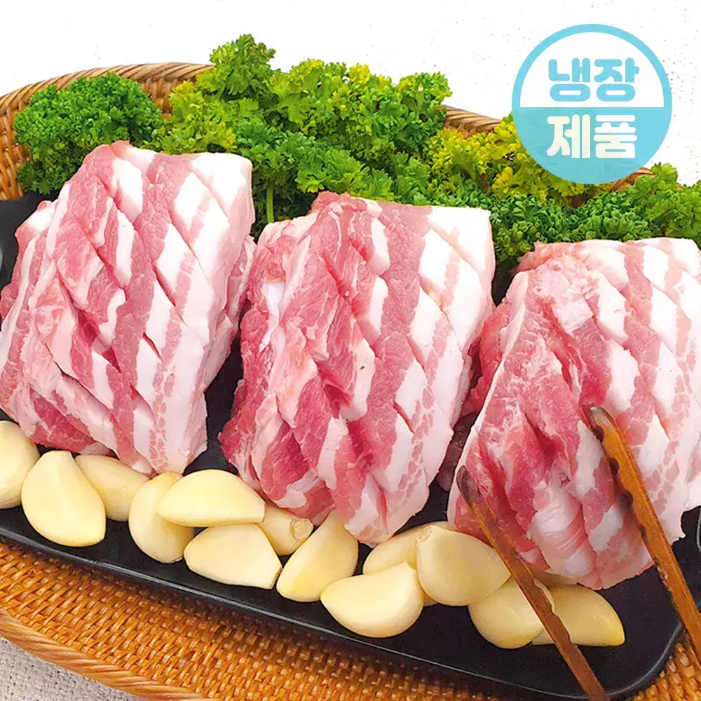 냉장 삼겹살 벌집 1KG (HONEYCOMB CUT PORK BELLY)