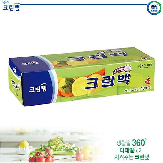 [크린랲] 크린백 100매 25CM X 35CM (CLEAN BAG)