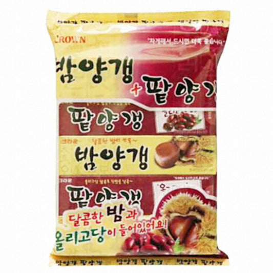 [크라운] 밤양갱+팥양갱 10번들 (CHESTNUT & RED BEAN JELLY)