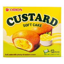 [오리온] 커스타드 12개입 (ORION CUSTARD SOFT CUP CAKE 12 PACK)