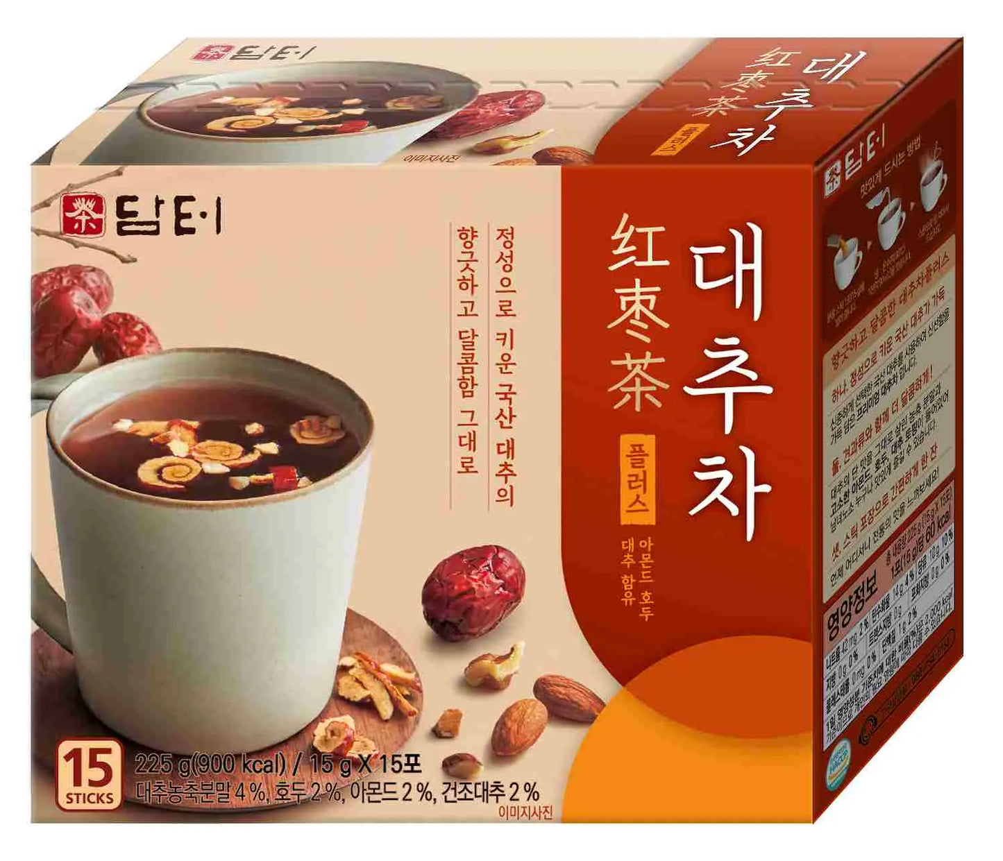 [담터] 대추차 15스틱 (DAMTER JUJUBE TEA PLUS)