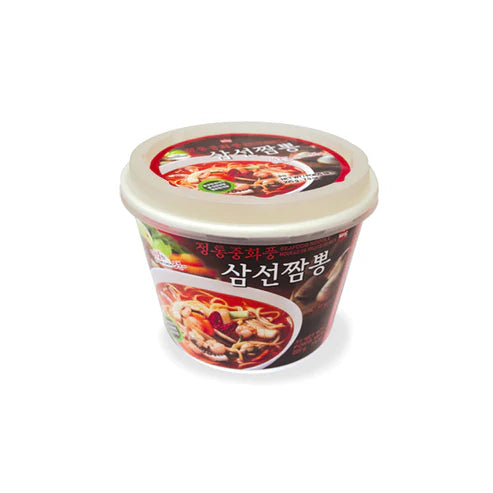 [왕] 삼선 짬뽕 컵 225g (Wang Spicy Seafood Noodle Soup Bowl 225g)