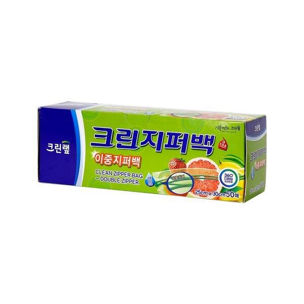 [크린랲] 크린 지퍼백 50매 25CM X 30CM (CLEAN ZIPPER BAG)