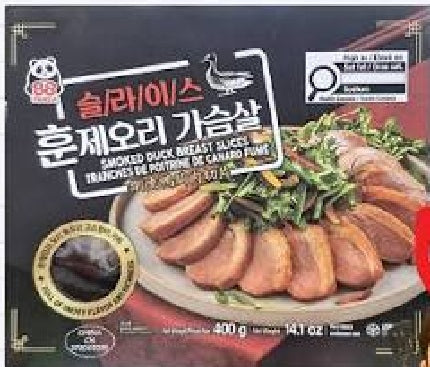 [88판다] 훈제오리 가슴살 슬라이스 400G (FRZ COOKED SMOKE DUCK BREAST)