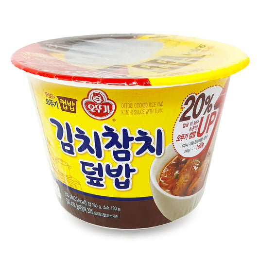 [오뚜기] 맛있는 컵밥 김치 참치 (COOKED RICE WITH KIMCHI & TUNA)
