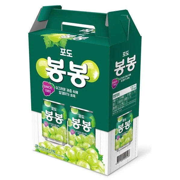 [해태] 포도 봉봉 (HAITAI GRAPE JUICE DRINK WITH PEELED GRAPES)