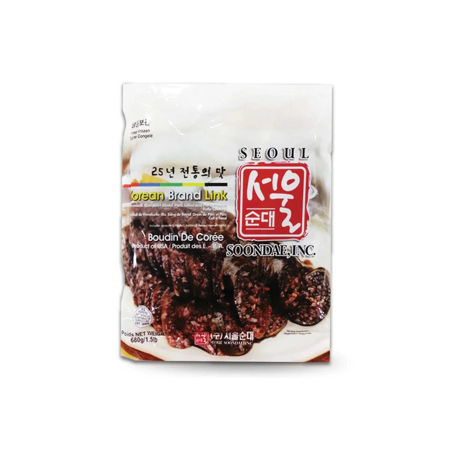 [서울식품] 서울순대  1.5LB (FZN SEOUL SOON-DAE)